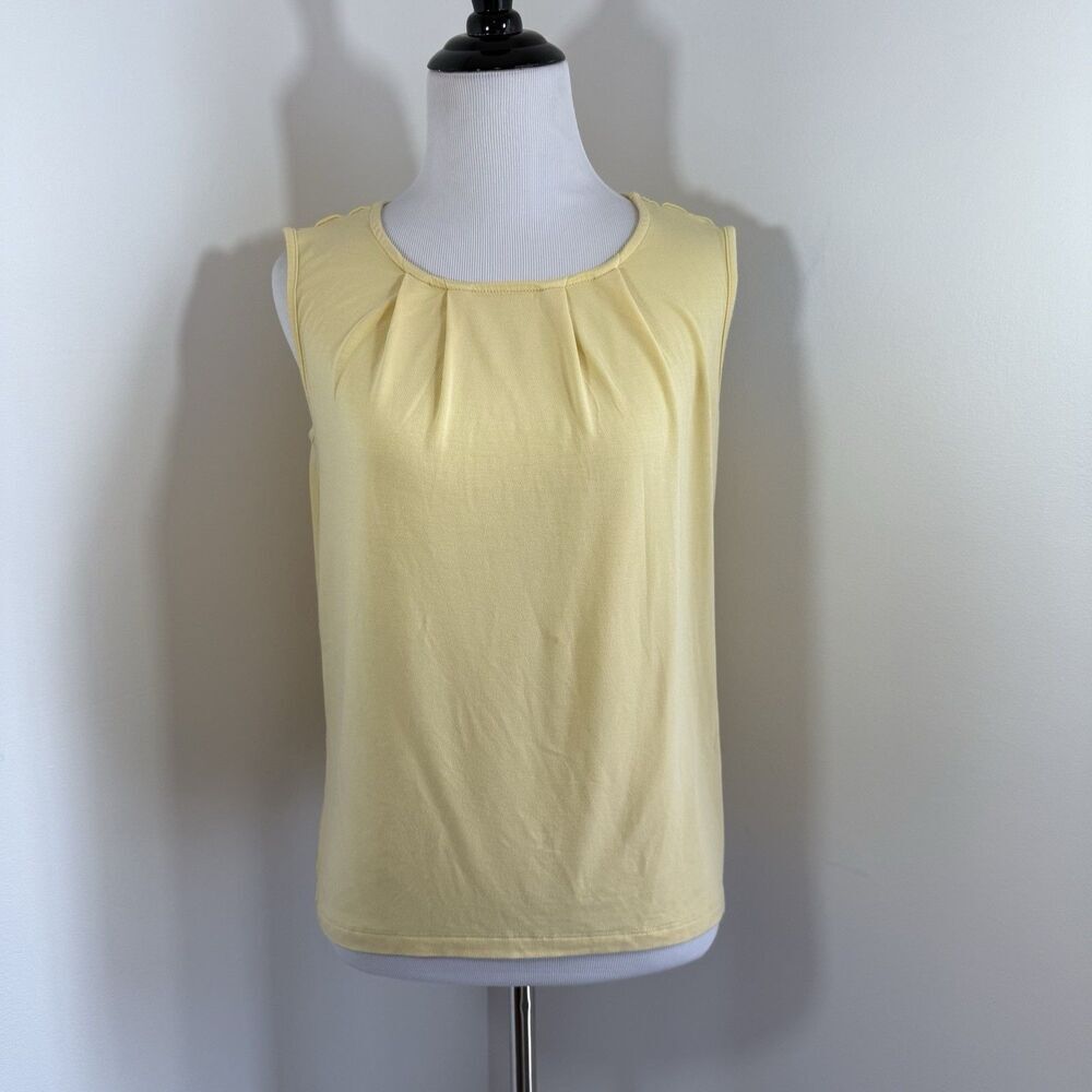 Kettlewell Tank Small Pipa Scoop Neck Soft Stretch Buttercup Butter Yellow